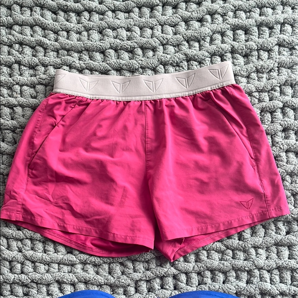 Vibrant Pink Athletic Shorts with Elastic Waistband